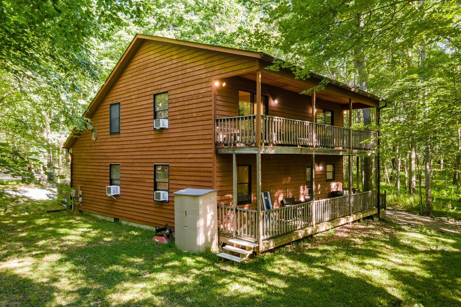 Multi-level decks at the cabin